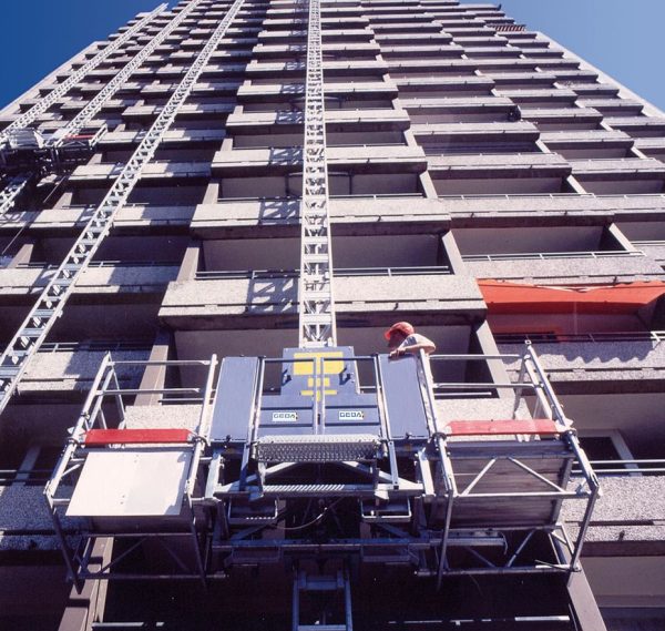 Mast climbing platforms